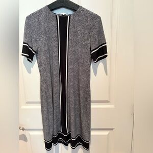 Michael Kors Black and White Patterned Dress